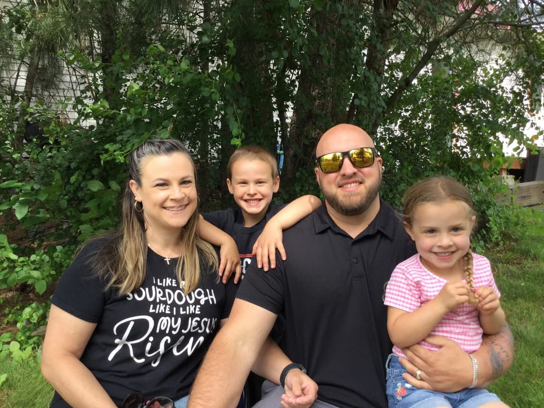 Josh Mocny of Apex Realty Partners with his family